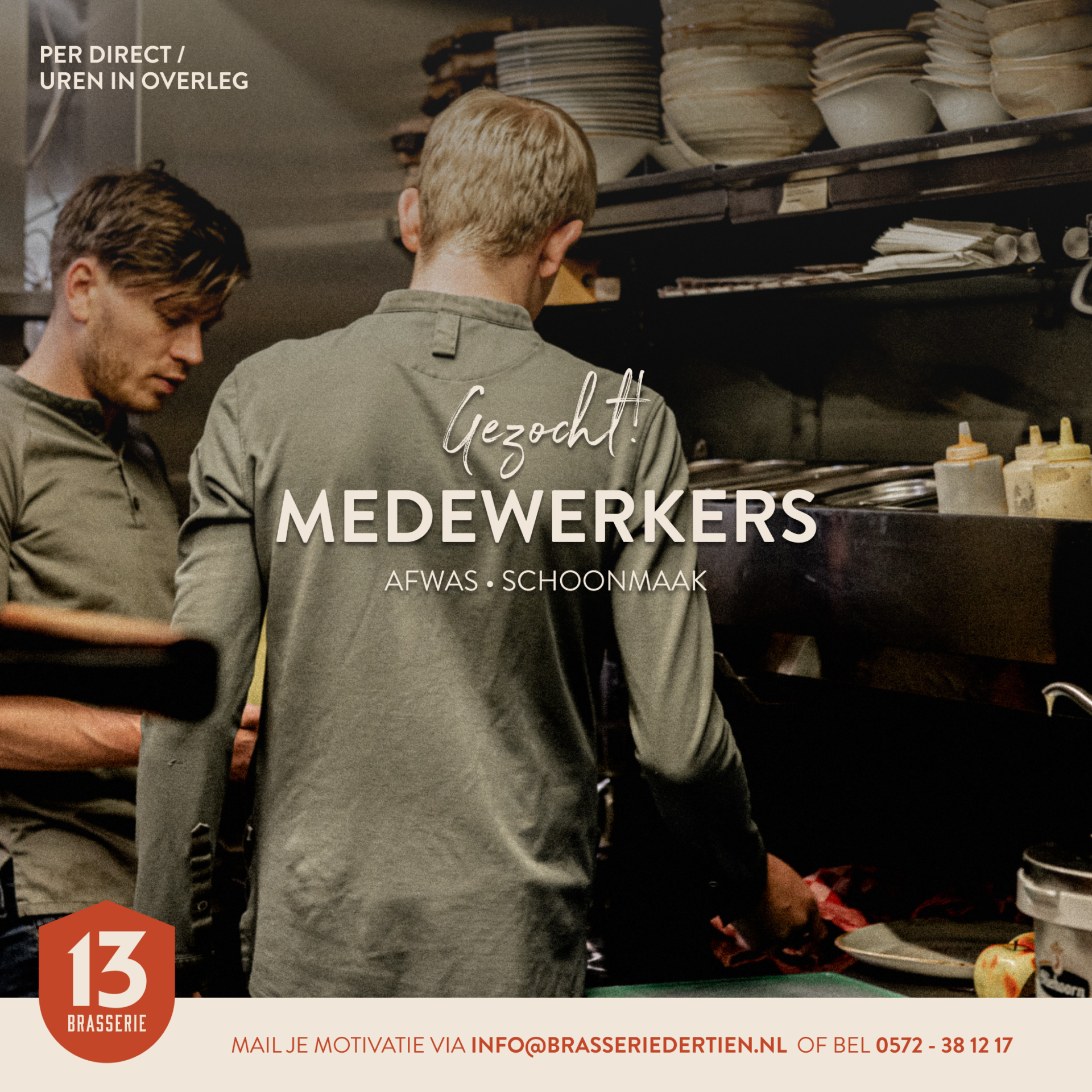 Dertien-medewerkers-square Leerlingen horeca gezocht